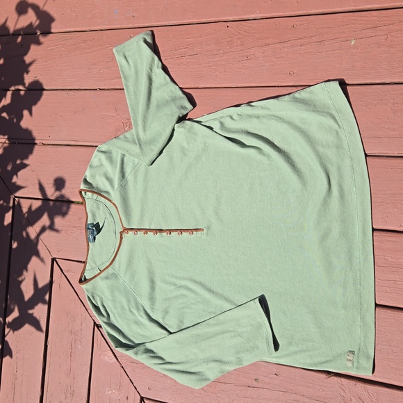 Lauren Jean Company Green Shirt with Buttons. Gorpcore Size 2XL Womens - Picture 1 of 5